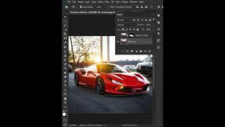 Speed Super car effect in photoshop #shorts