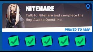 Fortnite Complete 'Nitehare' Challenges Guide - How to Complete the Hop Awake Questline (150k XP)