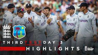 Wood Completes Brilliant 5-Fer! | Highlights - England v West Indies Day 3 | Rothesay Test 2024