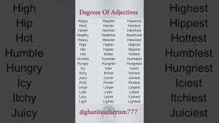 Degrees Of Adjectives #english #spokenenglish #adjective #speakingenglish #shorts #englishvocabulary