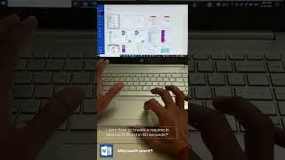 Learn how to create a resume in Microsoft Word in 60 seconds? | how to make resume for job? #shorts