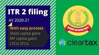 ITR2 filing with easy process AY2020-21(hindi) /ITR on cleartax