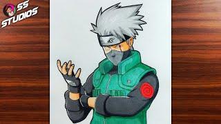 How to draw Kakashi step by step | How to draw Kakashi Hatake full body