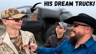 SURPRISED With His Dream Truck!