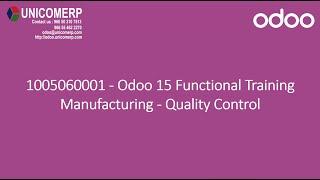 1005060001 - Odoo 15 Functional Training - Manufacturing - Quality Control