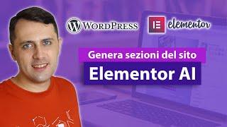 Elementor AI per generare intere sezioni del sito! [Guida pratica]