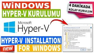 Hyper-V Sanal Makine Kurulumu Nasıl Yapılır Install Hyper V