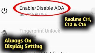 Realme C11, C12 & C15 Always On Display Setting