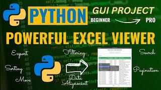 BUILD AMAZING PYTHON EXCEL VIEWER APP [TKINTER, TTKBOOTSTRAP, OPENPYXL] ! GUI PROJECT TUTORIAL!! 