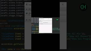 Create Accordion in JavaFX #DarkHers #darkhers #programming #java #bhfyp #youtubeshorts #shorts #fyp