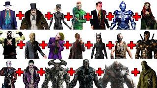 Combining 20 BATMAN MOVIE VILLAINS into ONE!  CRAZY CHARACTER FUSION!