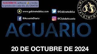 Horóscopo Diario - Acuario - 20 de Octubre de 2024.