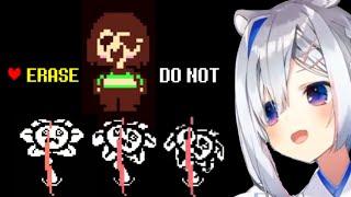 【Hololive】Kanata reacts to full genocide ending  (Chara jumpscare, Asgore, Flowey)【Undertale】Eng Sub