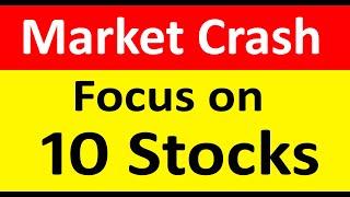 Market Crash | Focus on 10 stocks | Discounted stocks in falling market | Strong fundamentals