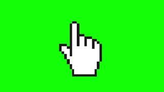 hand cursor icon moving on green screen touchscreen gesture 4hhthpxig  D