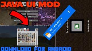 Java UI Mod In Minecraft pocket edition | Mobile v:1.17 ????