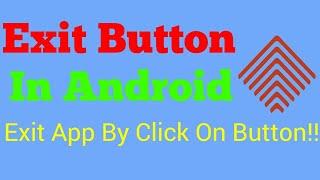 Exit application back button press android