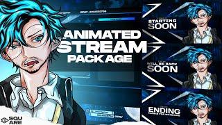 Full Animated Stream Package Done For Client || Anime Theme stream pack || MD Square