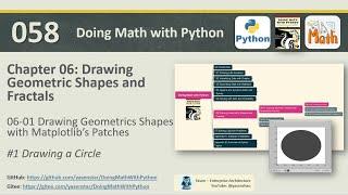 Math with Python 058 - 06-01 (1) draw circle shape 使用Matplotlib的Patches绘制几何图形