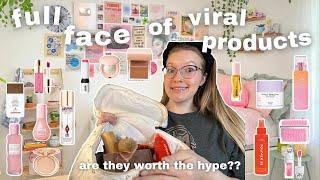 a full face only using VIRAL TIKTOK PRODUCTS | are they really worth the hype??