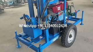 China factory supply small portable diesel hydraulic water well drilling rig machine