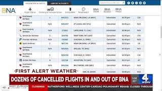 Multiple flights in and out of BNA canceled