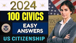 NEW! 100 Civics Citizenship Test (Random) for US Citizenship Interview 2024 Questions and Answers.