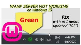 Wamp server not turning green in windows 10 | Fix within one minute and 100% working | updated 2020