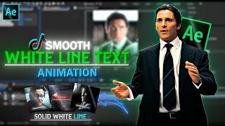 Smooth Line Text Animation Tutorial | Tiktok Text  Effect | | After Effects (2024)