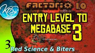 Factorio 1.0 Entry Level to Megabase 3, Ep 3: RED SCIENCE & TURRET CREEP - Guide, Tutorial