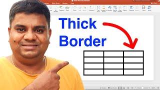 How to Change Table Border Thickness in PowerPoint