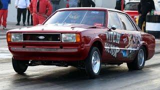 Classic Fords Drag Racing at Hal Far Raceway - Compilation