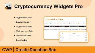 Create Donation Box Widget using Cryptocurrency Widgets Pro | Crypto plugins |Cool Plugins