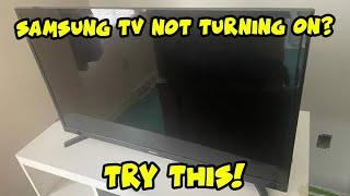 How to Fix Your Samsung TV That Won't Turn On - Black Screen Problem