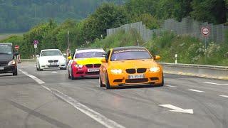 Cars Leaving NÜRBURGRING Tankstelle! LOUD ACCELERATIONS - 800HP GT-R, M5 V10, E92 M3, Audi RS, BMW M