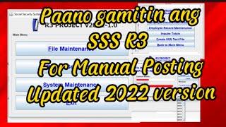 Paano gamitin ang SSS R3 Manual Posting. Updated 2022 R3 for contributions Posting