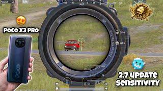 New 2.7 Update Sensitivity settings PUBG MOBILE  poco x3 pro zero recoil sensitivity and controls 