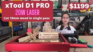 xTool D1 Pro 20W laser engraver: The most powerful diode laser engraver that cut 19mm wood in 1 pass