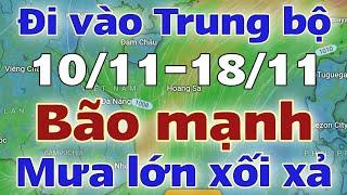 Tin mưa lớn | Dự báo thời tiết mới nhất ngày mai 10/11/2024 | thời tiết 7 ngày tới | tin bão