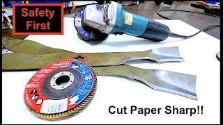 How to sharpen Lawn Mower Blades | 4.5" Angle Grinder