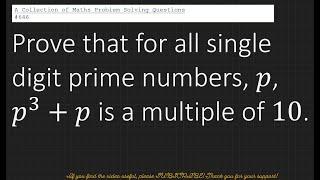 A Collection of Maths Problem Solving Questions #646 (Proof by Exhaustion)