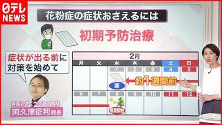 【解説】12都府県でスギ雄花「10年間で最大」　花粉症対策は“症状出る前”今が大事『知りたいッ！』