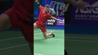 You Have Powerful SMASH!!Viktor Axelsen said to ANJO #viktoraxelsen #funnybadminton #trending #bwf