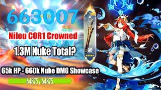 Nilou C0R1 Crowned 65k HP - 660k Nuke DMG Showcase - 1.3 Million DMG Total with 1 Combo?