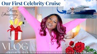 FIRST TIME ON A CELEBRITY CRUISE + ANNIVERSARY + COVID TEST + SURPRISE GIFT