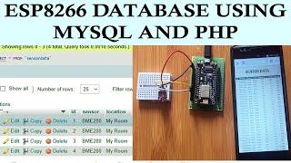 Using ESP8266 Nodemcu to Send  and Display Data to and from  MYSQL Database using  PHP.