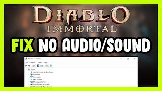 How to FIX Diablo Immortal No Audio/Sound Not Working