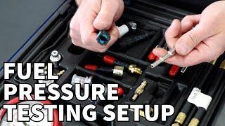 Fuel Pressure Testing Setup: Depressurizing & Gauge Connection