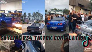Nissan Skyline R34 Tiktok Compilation | Loud Exhaust | Tiktok Enthusiast