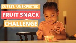 Cutest, Unexpected Toddler Fruit Snack Challenge tiktok l toddler challenge l Don't Eat it tik tok